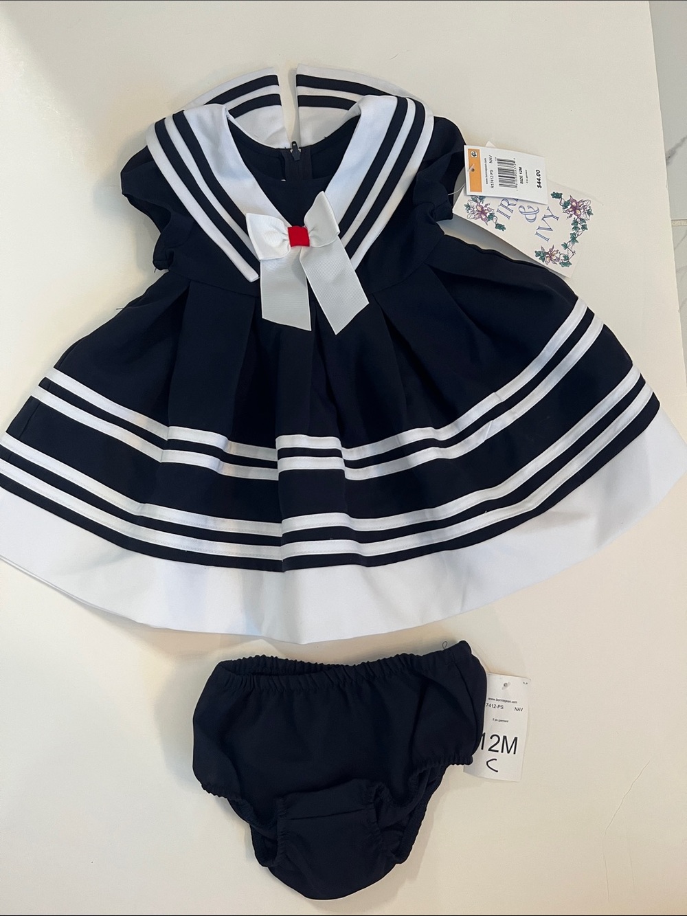 NWT 12M Iris and Ivy Dress with Bloomer